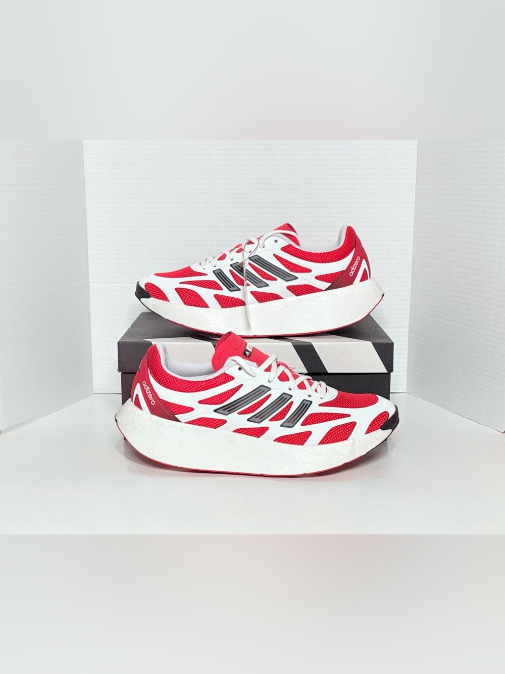 Adidas Adizero Aruku Men’s White Red sneakers Athletic Running shoes JI0308 NEW